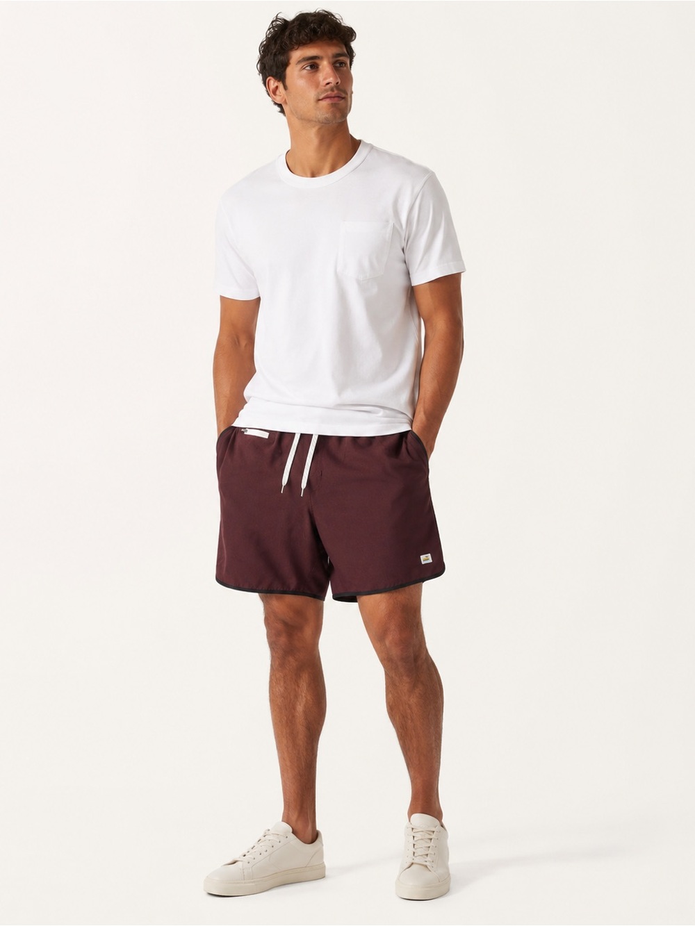 Vuori Banks Shorts XL Lined Running Training Gym Shorts Burgundy